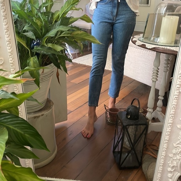 Everlane Blue Straight Leg High Waisted Jeans - Picture 13 of 13